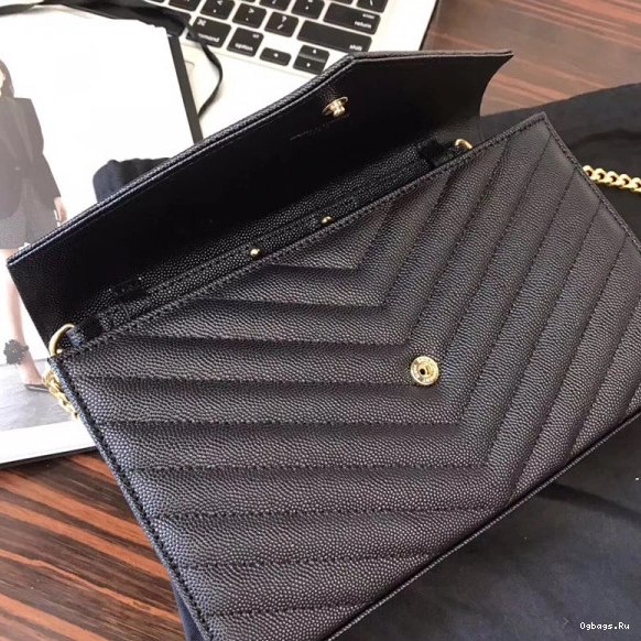 CHAIN MATELASSÉ CASSANDRE YSL WALLET 0717